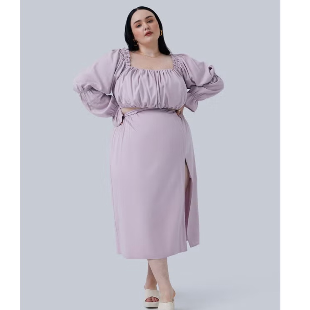 GIA/irl Lavender Gia Skirt and Gia Crop Top Set